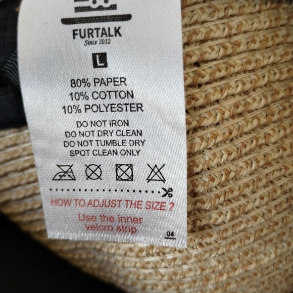 Straw hat with black ribbon - Picture 4 of 5